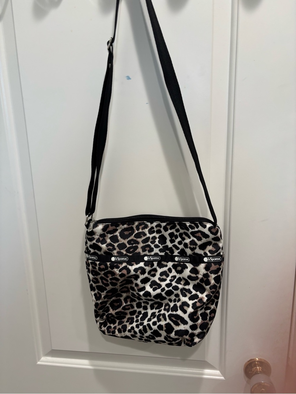 LeSportsac Leopard-Print Crossbody in Black and Tan